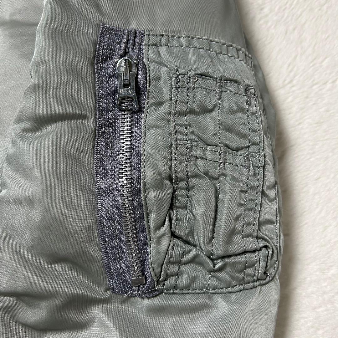 希少✨ 90s USA製 アルファ MA-1 グレー L フライトジャケット