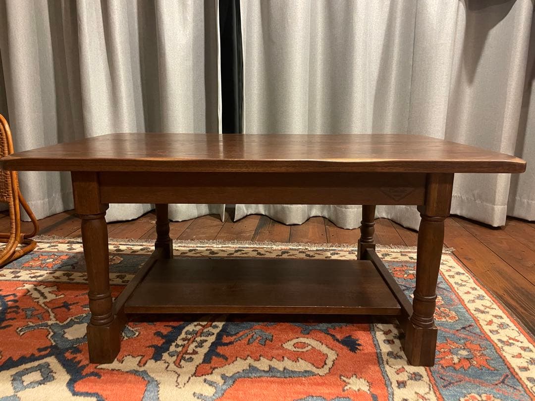 葉山家具　ダークブラウン木製センターテーブル