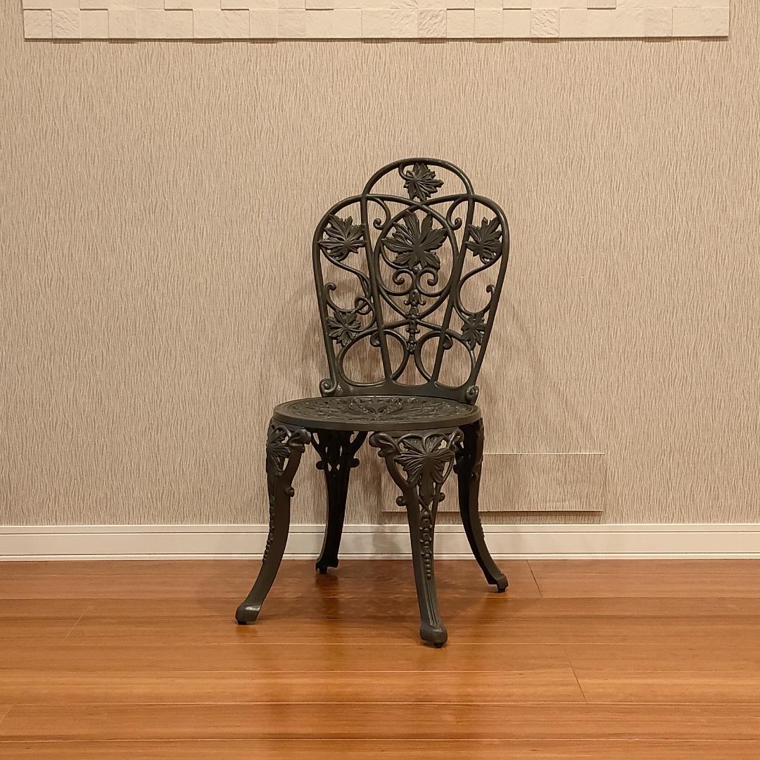 〈美品〉鋳物　ガーデンチェア　フラワースタンド　ダイニングチェア