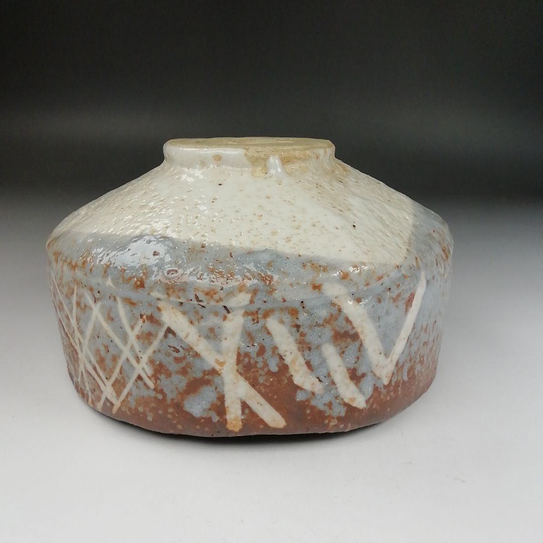 Ｔ４２４　茶碗　『倣　鼠志野　茶碗』『峯紅葉』『野中春清 造』　共箱　茶道具