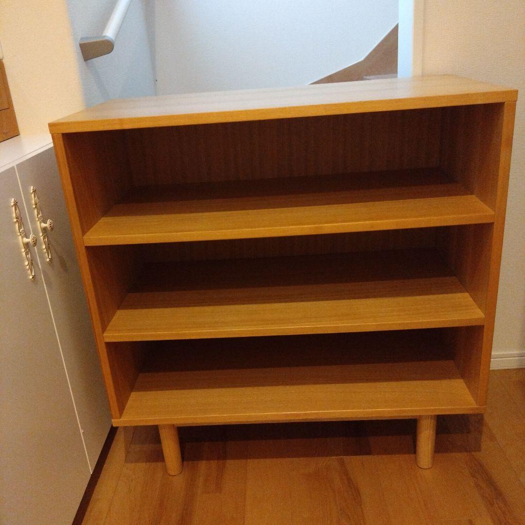 美品 棚 本棚 カリモク系ハイデザイン サイドボード キャビネット