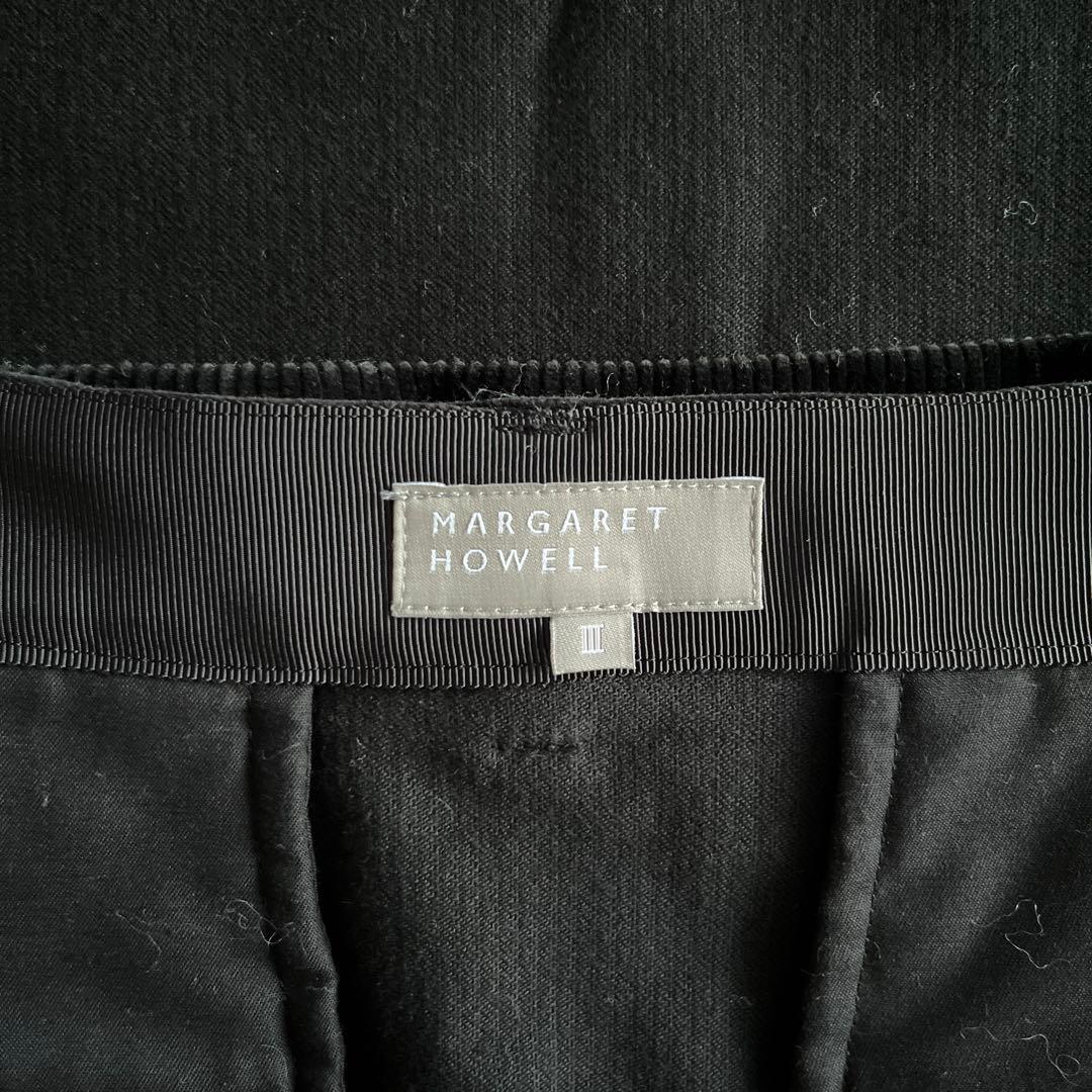 新品未使用　マーガレットハウエル コーデュロイ　スカート　ブラック　黒　Ｌ