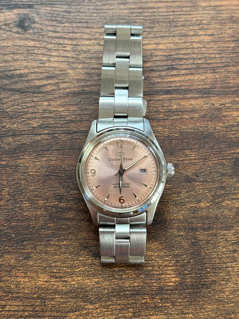 ORIENT STAR レディース自動巻き 腕時計 ピンク文字盤
