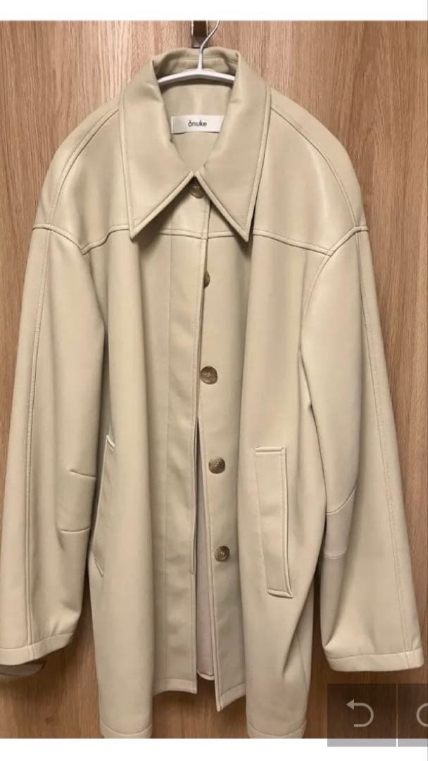 anuke クリーム色 オーバーサイズジャケット
