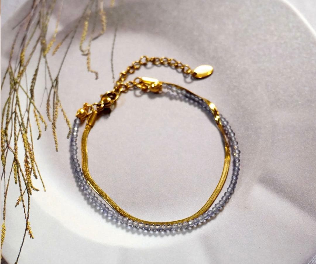 お相手があなたと一緒にいたいと強く思う　縁結びブレスレット アイオライト