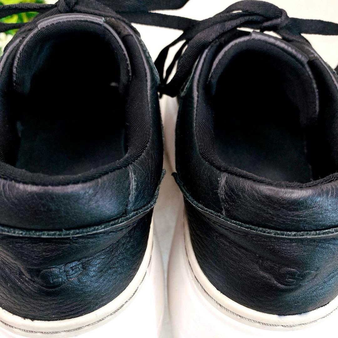 【美品】UGG アグ マリン メガレース 厚底 スニーカー 黒 24cm 軽量