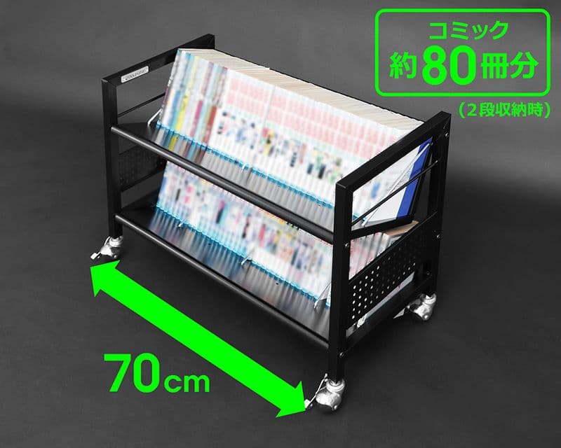 【ric】Bauhutte デスク下ワゴン BHS-700U-BK