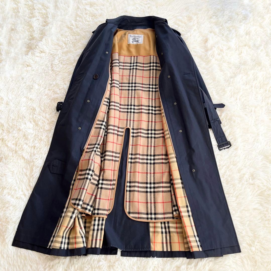 極美品　バーバリー　トレンチコート　ネイビー　ライナー　ノバチェック　ベルト