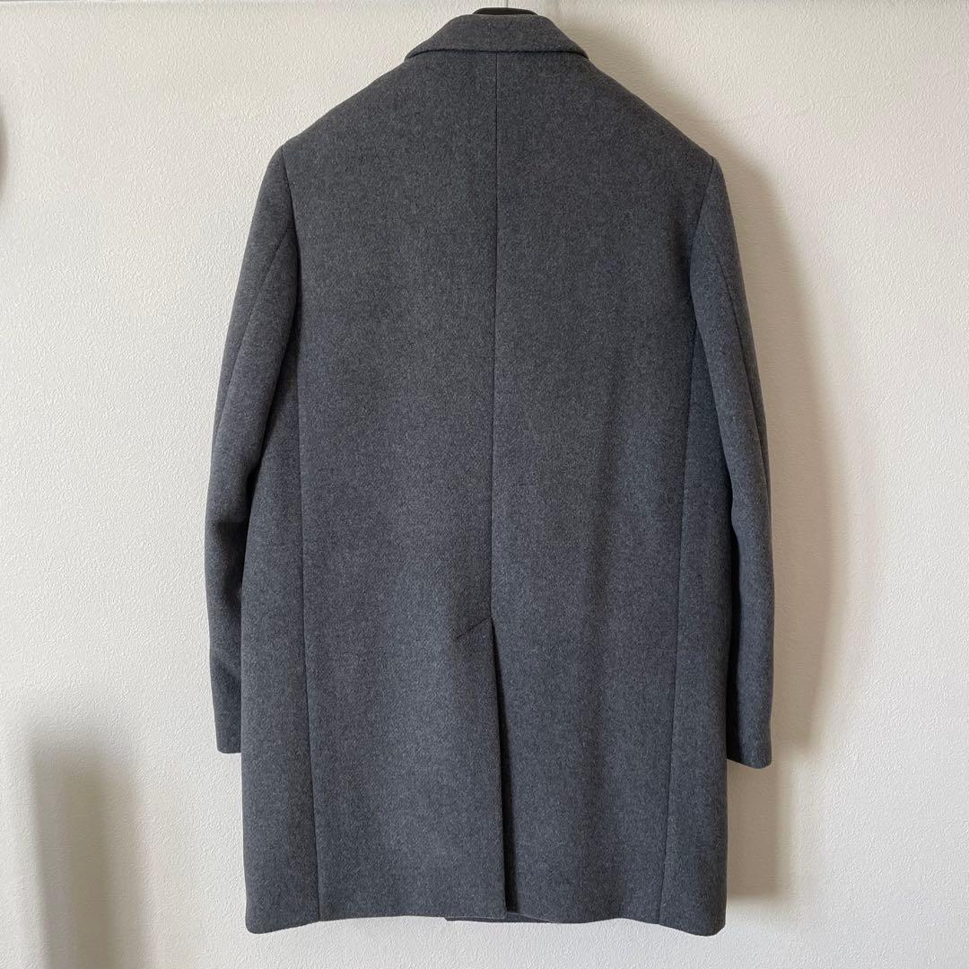 【新品同様】BEAMS タスマニアウール チェスターコート グレー Mサイズ