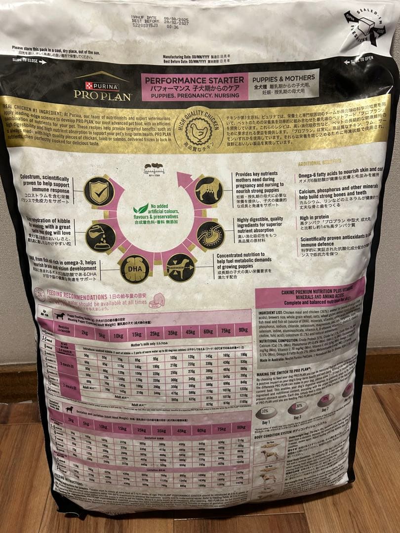 ピュリナ プロプラン パフォーマンススターター 1子犬・妊娠中／授乳中の母犬用