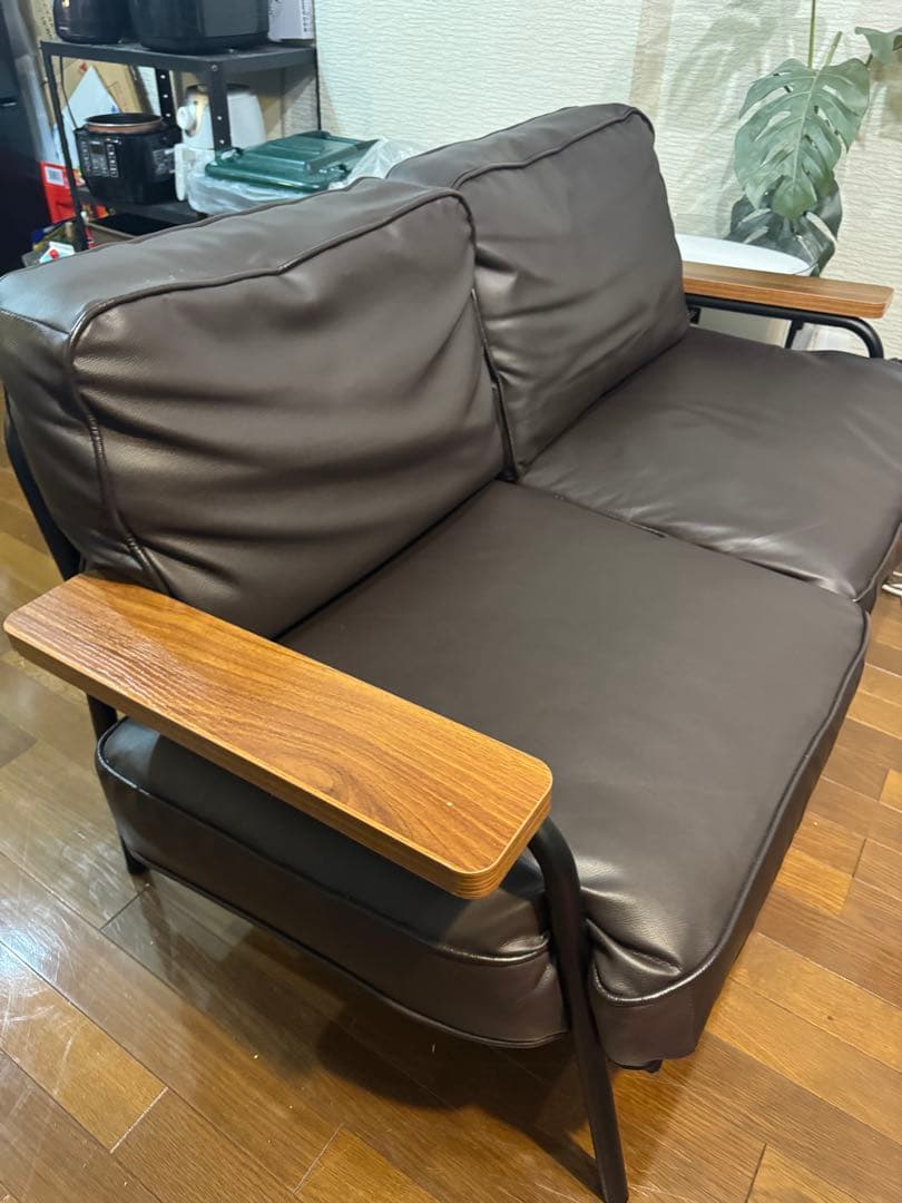 LOWYA 2人掛け スチール脚コンパクトソファ