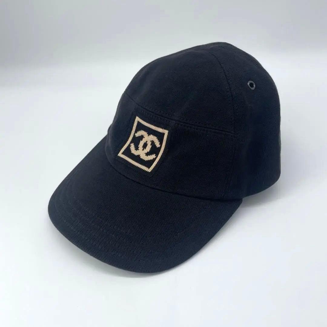 良品✨レア CHANEL ココマーク スポーツライン キャップ 帽子 コットン