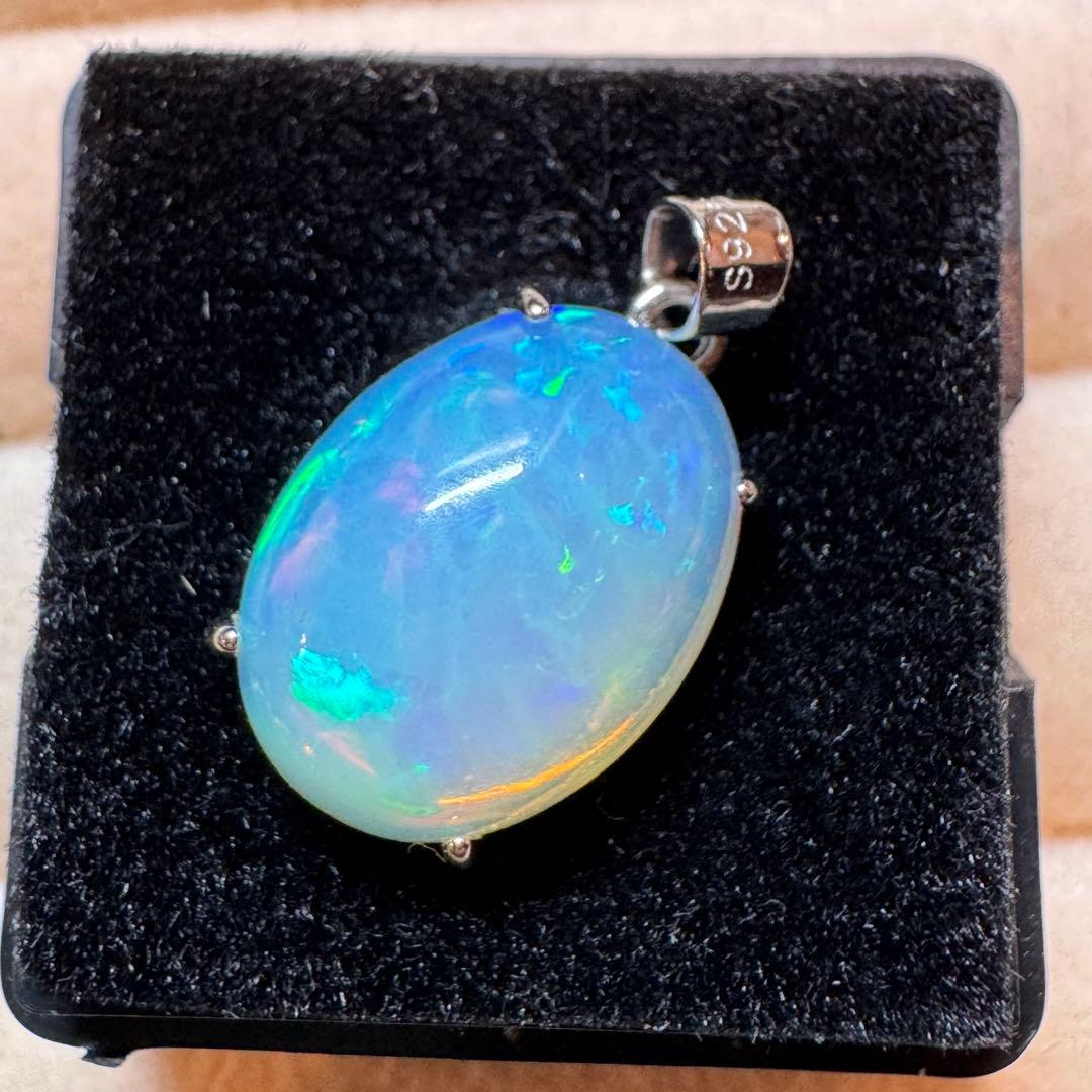 特大エチオピア産ハニカムオパール　ペンダントトップSilver925 109
