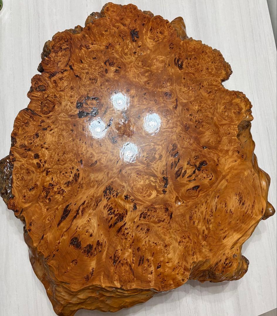 木製　ちゃぶ台　テーブル　一枚板　和製　座卓　切り株　脚付き　花台　鉢台　盆栽台