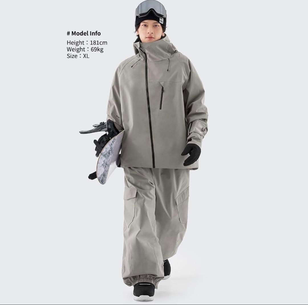 【新品未使用】[アクレイス] スキーウェア メンズ 上下セット Mサイズ