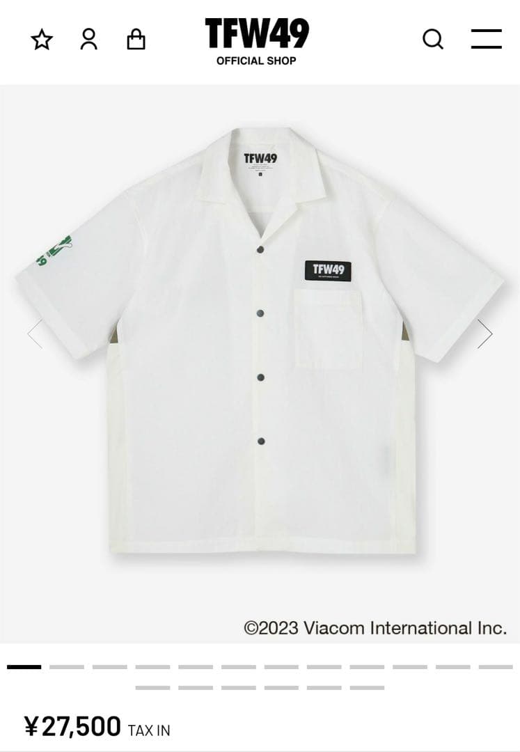 TFW49×MTV OPEN COLLAR SHIRT 新品未使用 サイズ:M