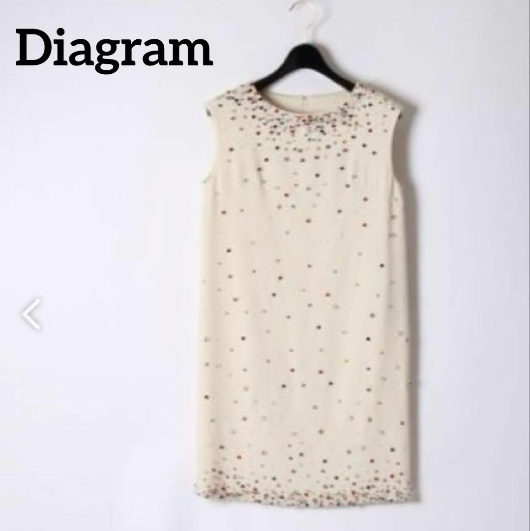 グレースコンチネンタル　ラインストーンワンピース　38 ダイアグラム