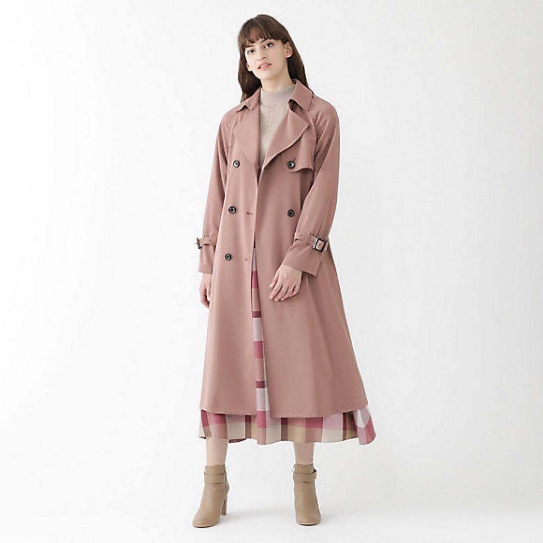 ブルーレーベルクレストブリッジ38ピンク ツイルトレンチコート 極美品