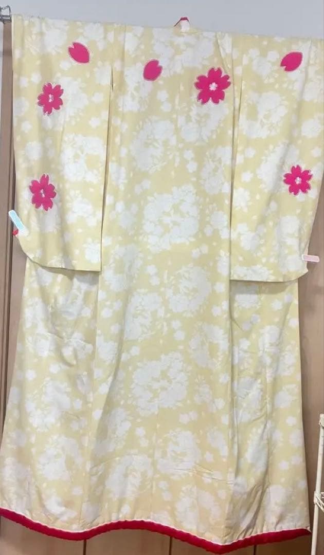 まめ姫ちゃん　JAPANスタイル　振袖バージョン　七五三 7歳用 着物セット