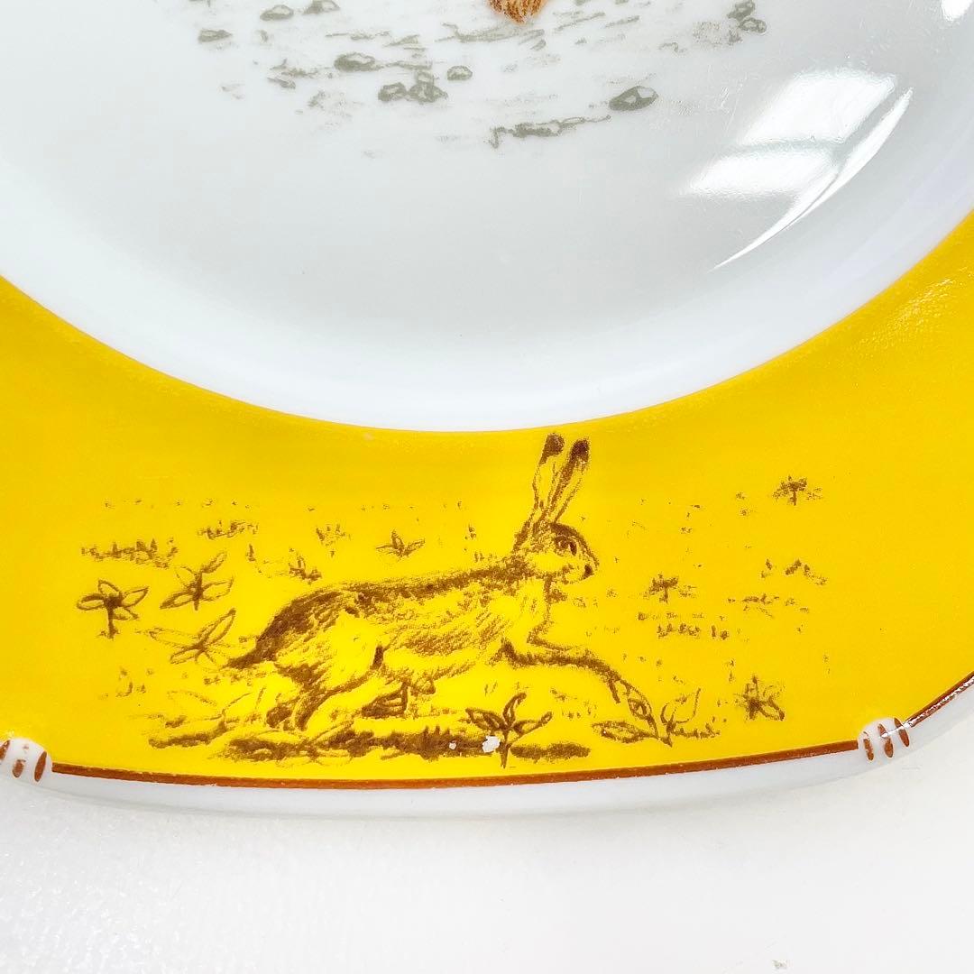 ◎ HERMES エルメス シャス イエロー 八角プレート ダックスフンド