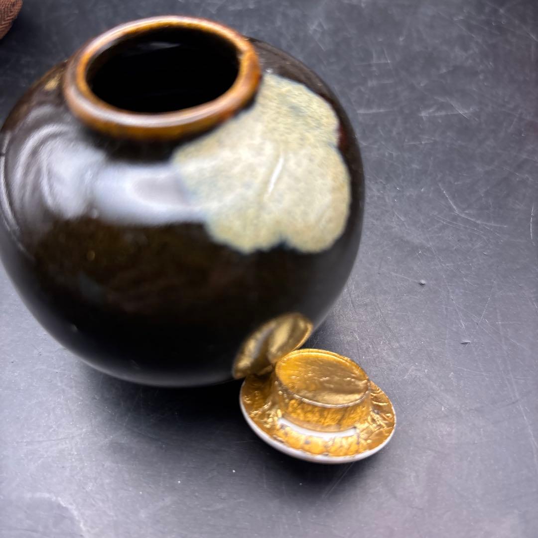 茶道具　棗　なつめ　茶入　根来塗