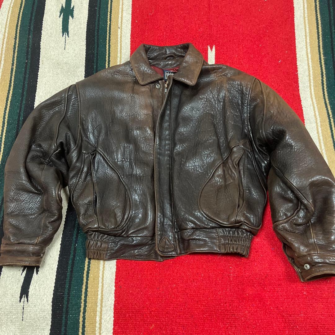 Robertcomstockブラウンa-2ジャケット80s 90s ラム短丈