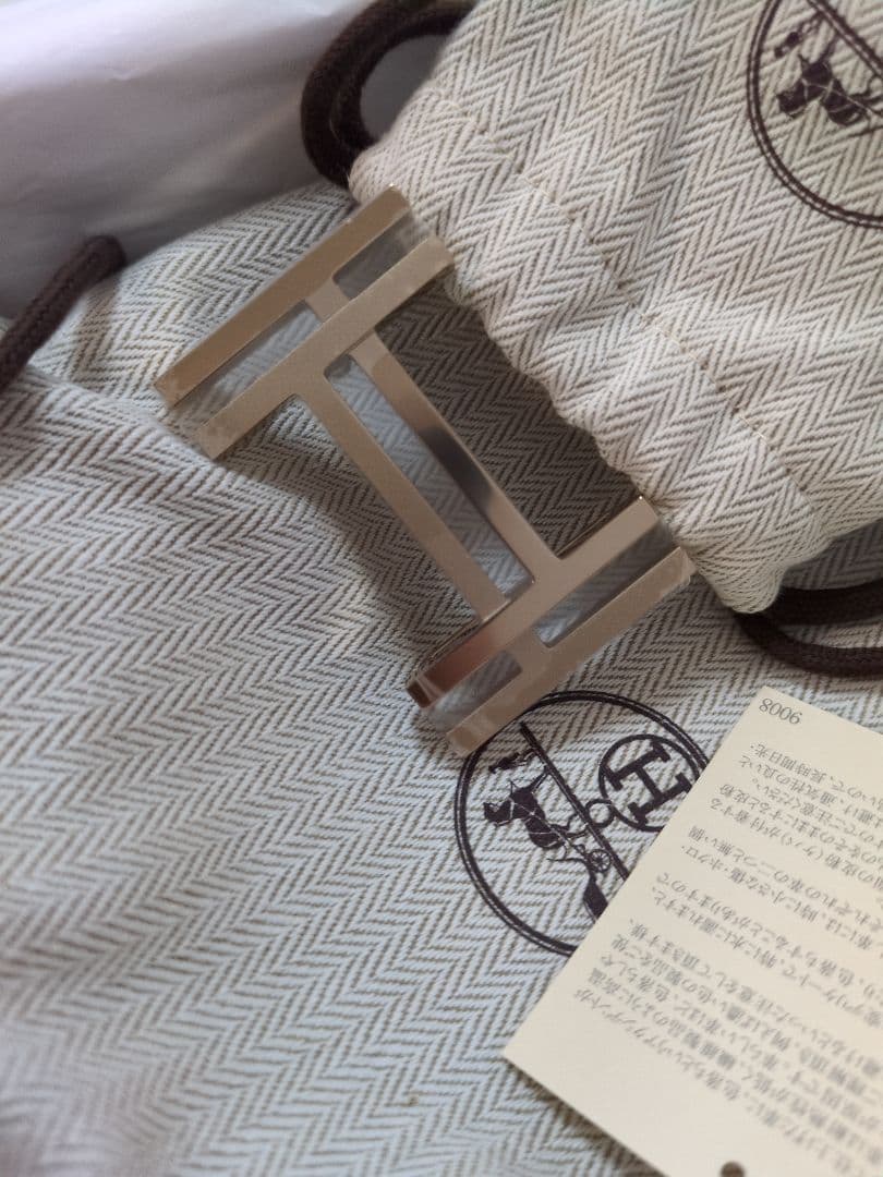 HERMES ベルト 32mm 90cm ブラック×ブラウン Hバックル