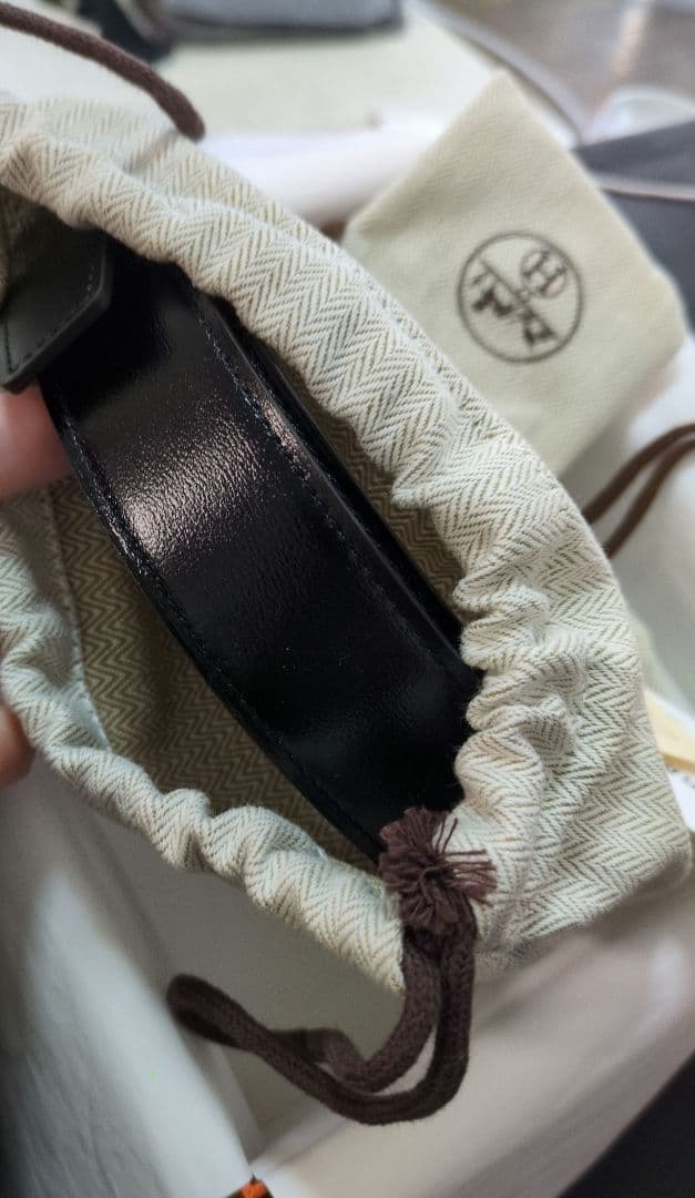 HERMES ベルト 32mm 90cm ブラック×ブラウン Hバックル