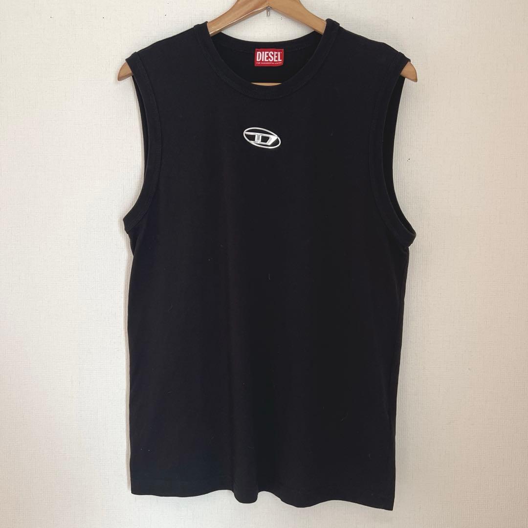 DIESEL ディーゼル ノースリーブ タンクトップ オーバルD size L
