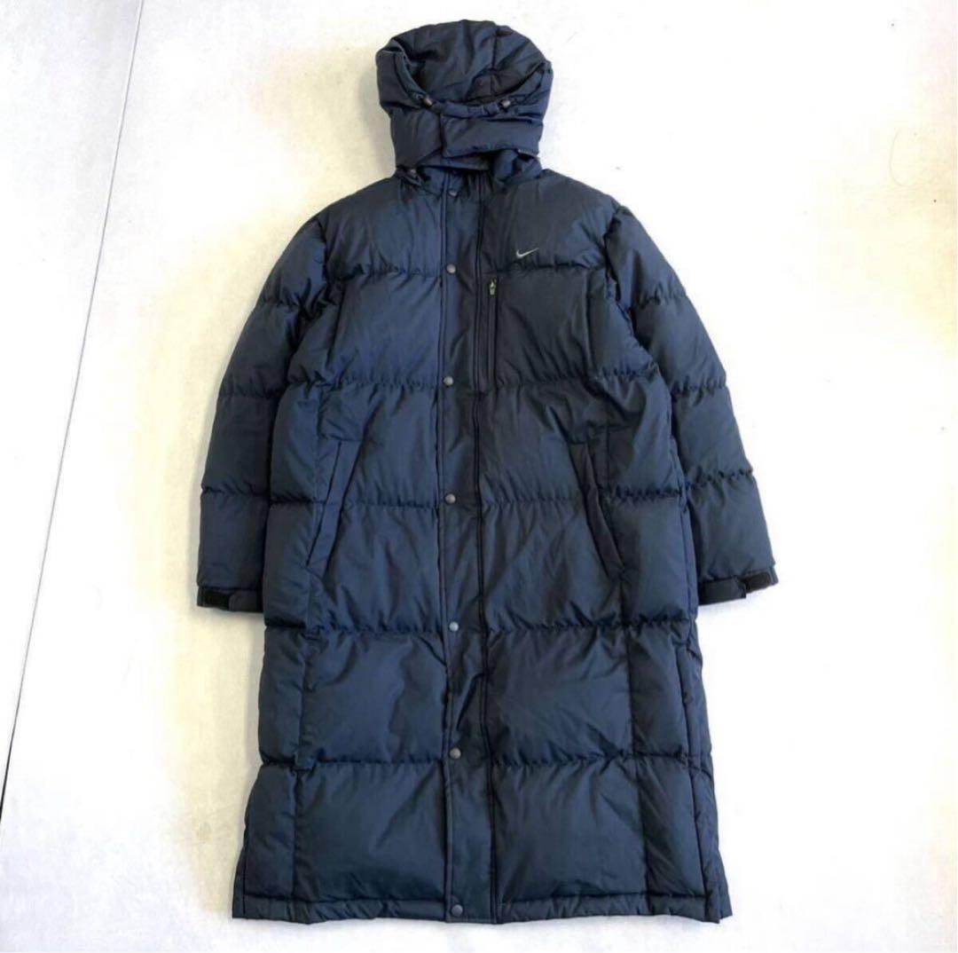 保温性抜群' NIKE ダブルジップアップ 中綿 ダウンコート ベンチコートXL