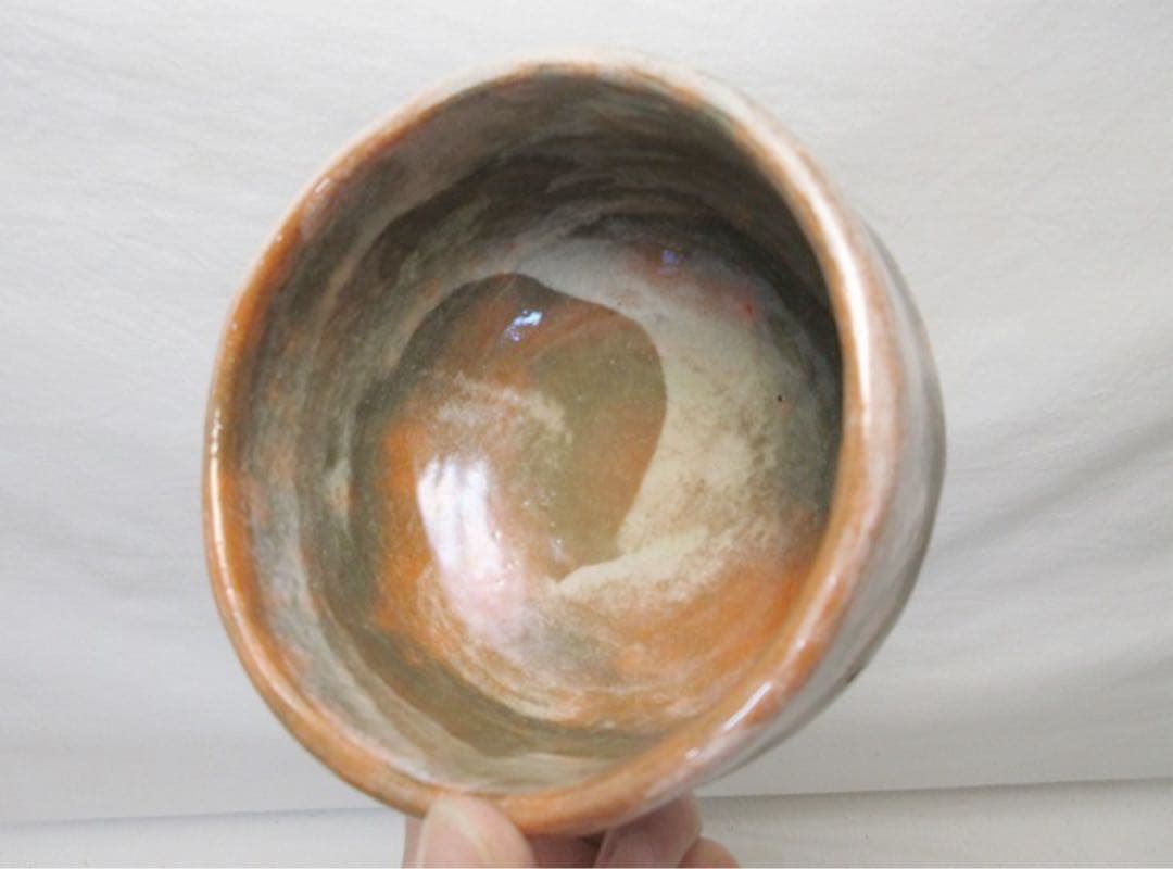 ほぼ未使用 茶道具 鶴之画 赤楽茶碗 陶印 作家物 茶器 お点前 茶事 共箱