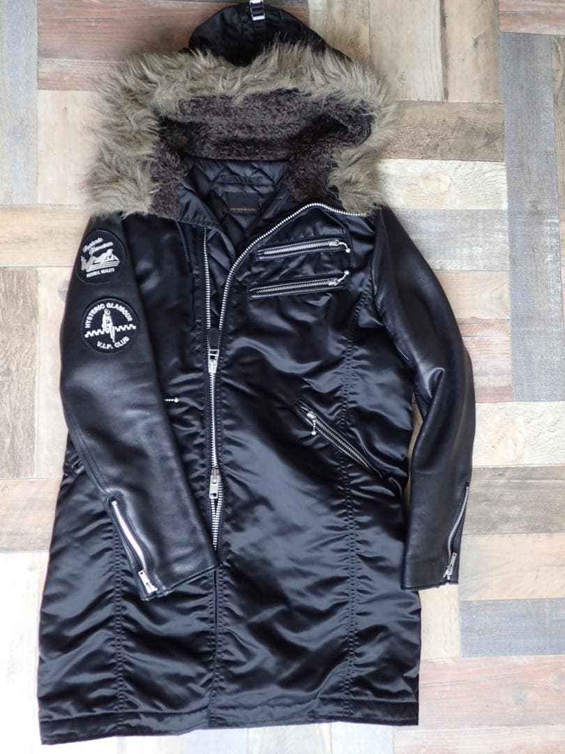 ✨ヒステリックグラマー フード付 N3B ロングライダーズジャケット✨