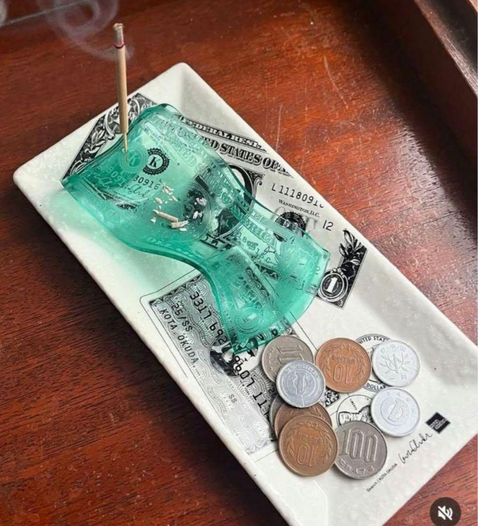 お香 EVANS KOTA OKUDA BANKNOTE INCENSE HOLDER