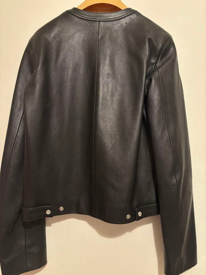 アニエスb. レザーカーディガンプレッション