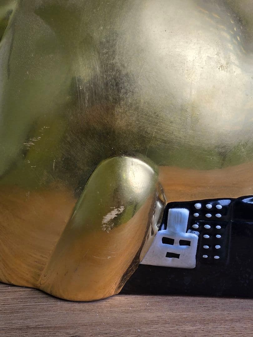 招き猫 両手上げ ゴールド 福 縁起物 貯金箱 億万両