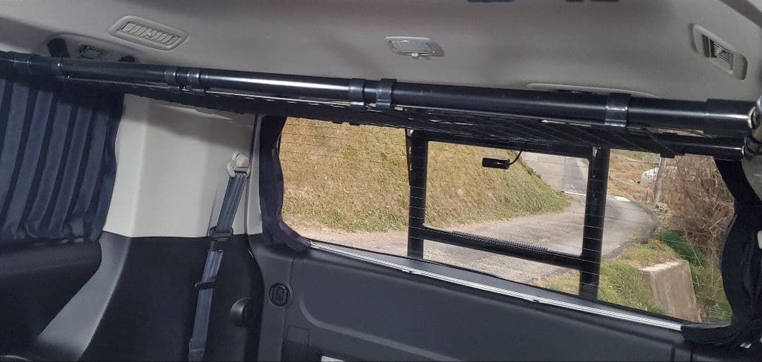 三菱 デリカD5 MC前期専用 サイドバー60cm左右2本&ワイヤーネット付き