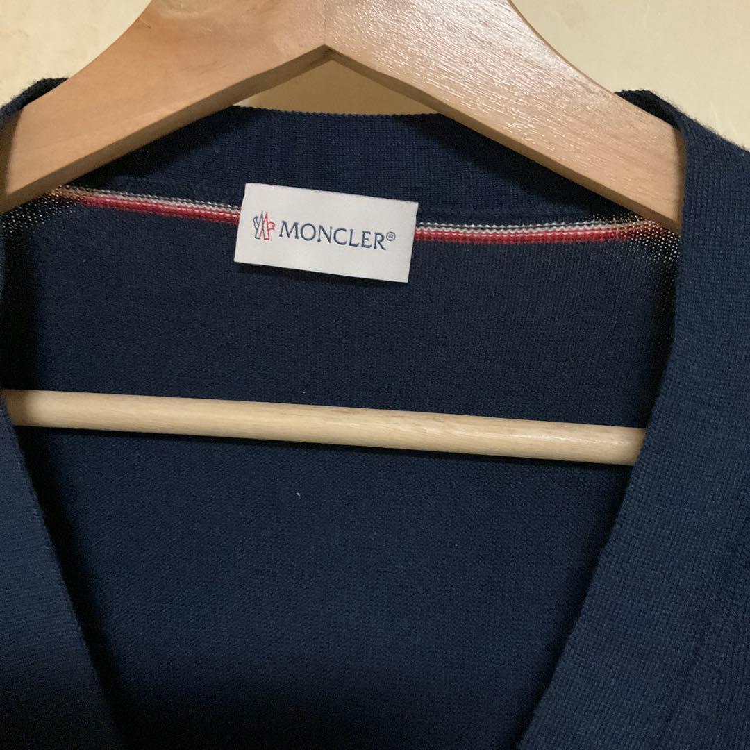 MONCLER ネイビー カーディガン　メンズ　Lサイズ