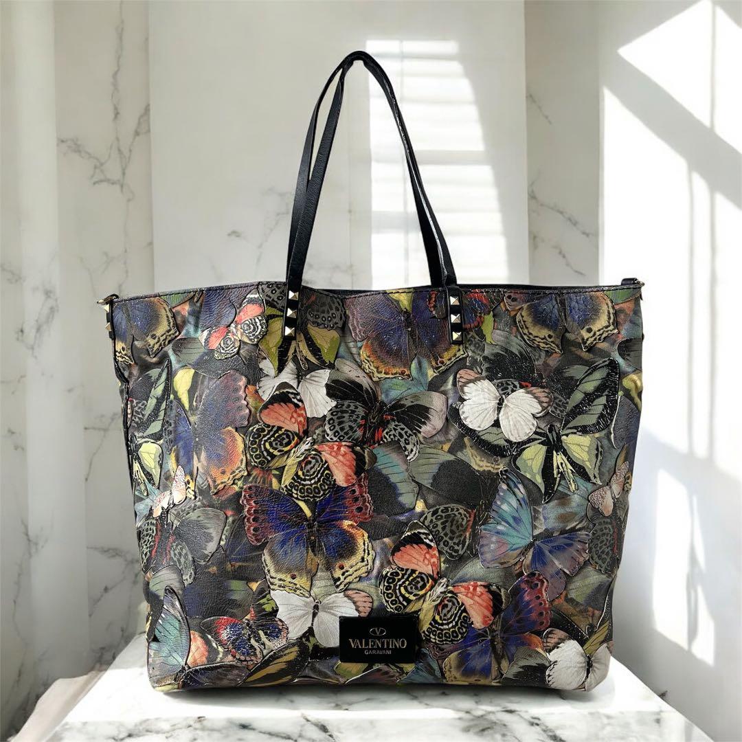 希少✨VALENTINO Butterfly Tote ロックスタッズ