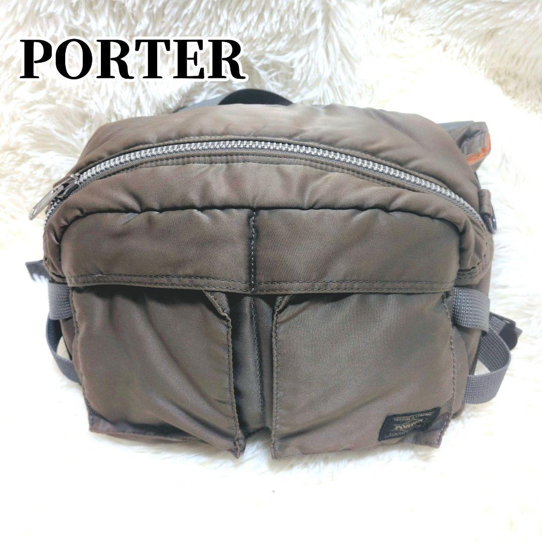廃盤品 希少色ポーター タンカー シルバーグレー ウエストバッグ ボディバッグ