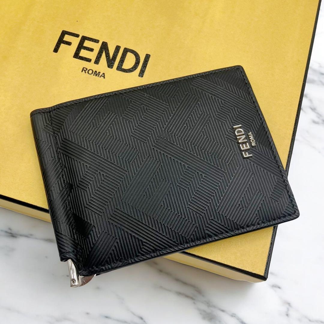 ⭐️美品⭐️ フェンディ 7M0281 ズッカ マネークリップ カードホルダー