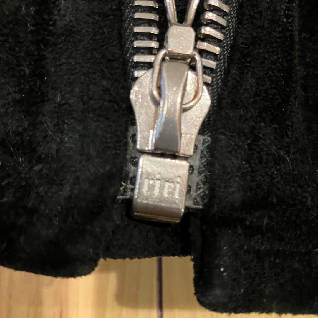 pledge プレッジ　牛革　スエード ブラック シングルライダース　ジャケット