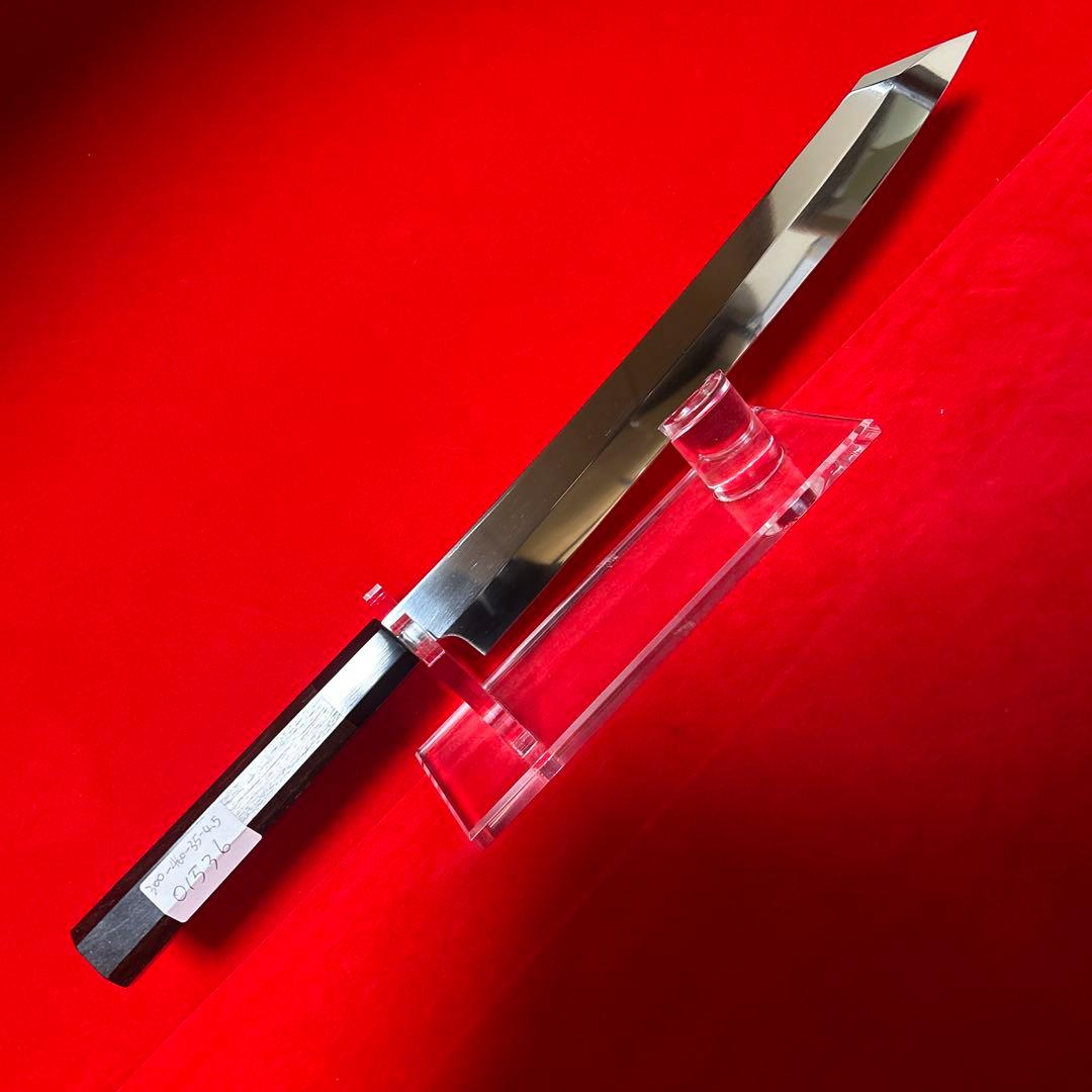 包丁　剣型切付　尺　鏡面仕上げ　箱付　未使用品