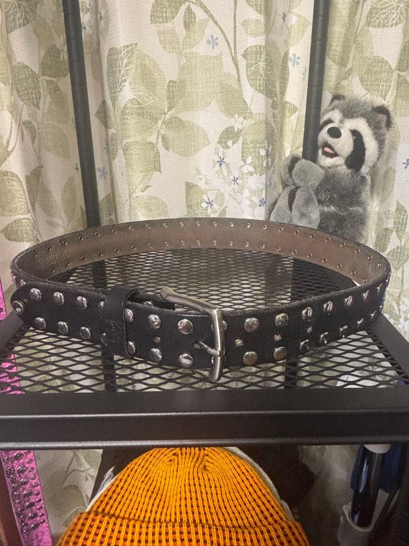 スタッズ　ベルト　y2k 本革　レザー　パンク　ロック　グランジ　stussy