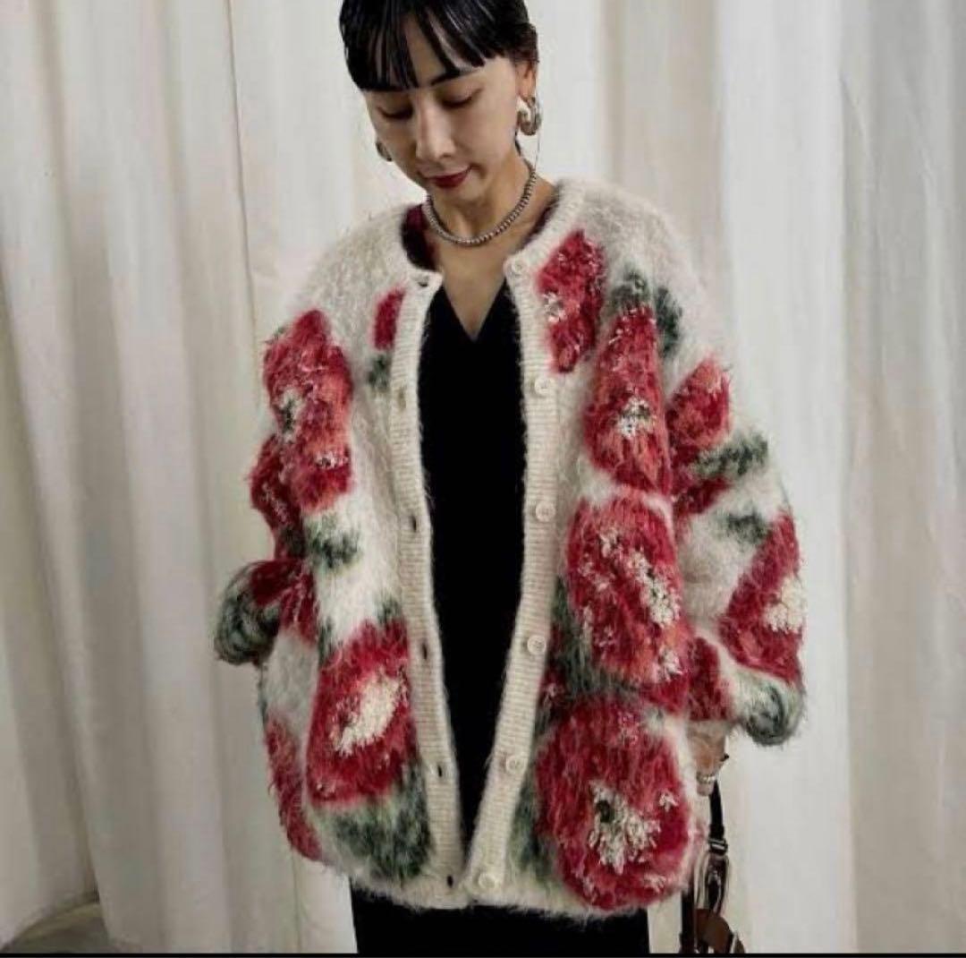 トップス Ameri VERONICA JACQUARD KNIT CARDIGAN