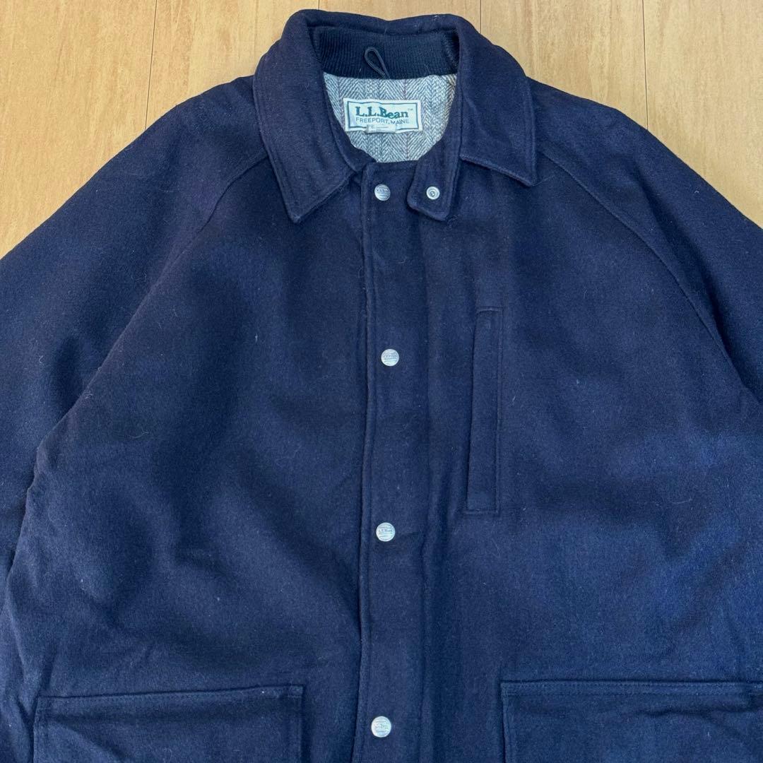 L.L.BEAN 80s USA製 ウールストームコート ダークネイビー