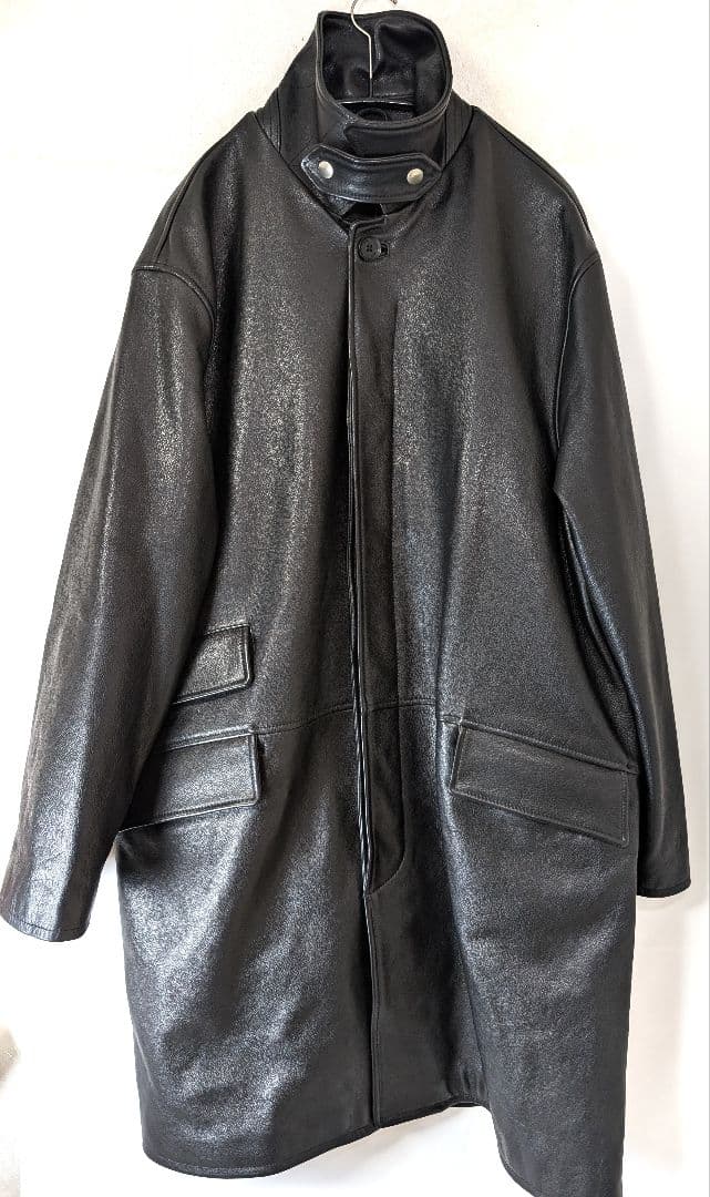 ジャケット・アウター YOKE 25AW Leather Balmacaan Coat