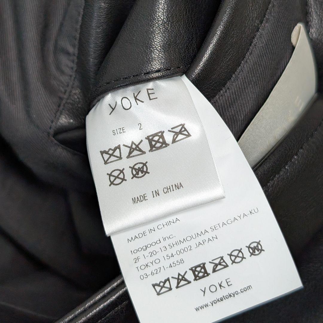 ジャケット・アウター YOKE 25AW Leather Balmacaan Coat