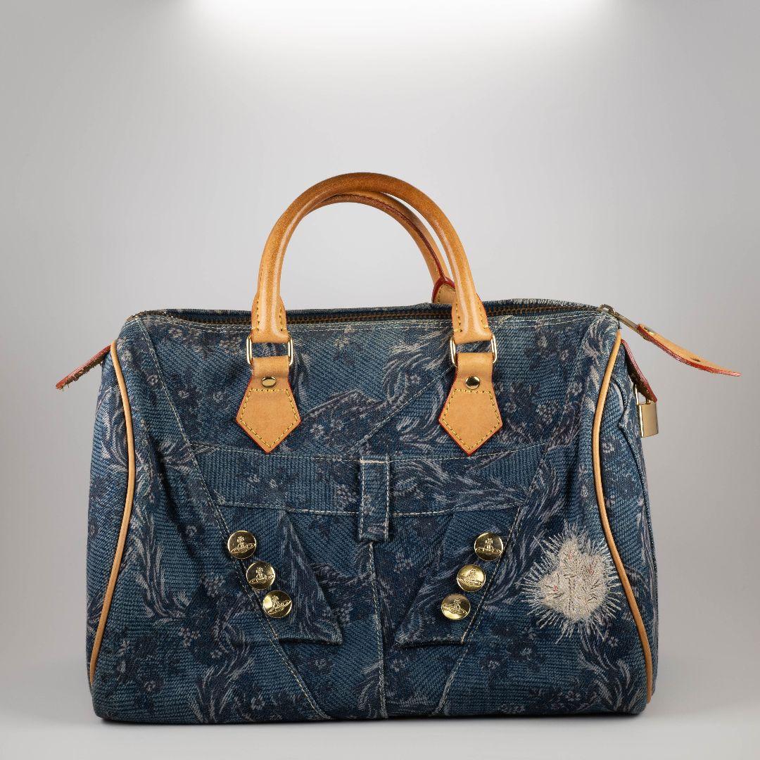 値下【美品】Vivienne Westwood デニム ボストンバック +ポーチ