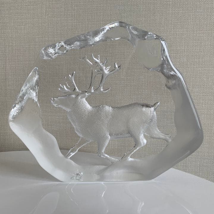 ✯ クリスタル ガラス 鹿 シカ 置物 ✯