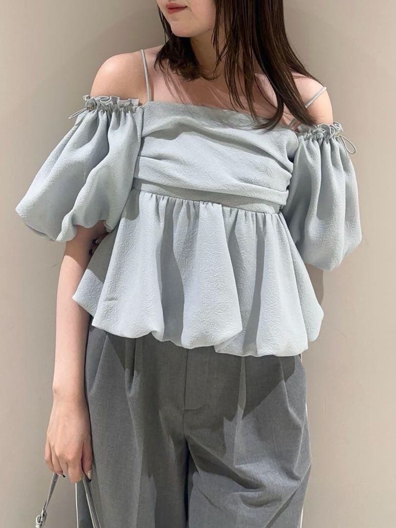 フレイアイディー　3wayオフショルパフスリーブブラウス